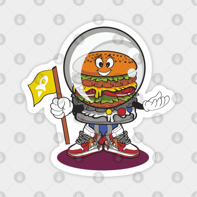 Burger Astronaut Magnet by Urbanprint