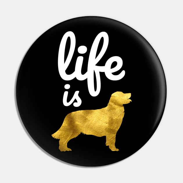 Golden Retriever Dog Gift Shirt Life Is Golden Pin by teeleoshirts