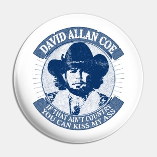 David Allan Coe //// Vintage Style Fan Design Pin