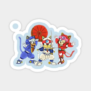 Samurai Pizza Cats, retro, vintage, Manga Magnet