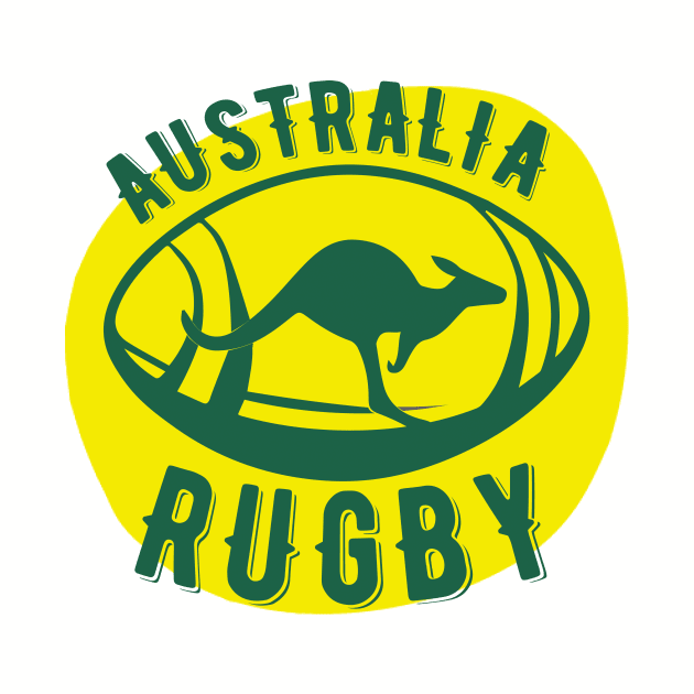 Australia Rugby - Straya Wallaby Rugby Gift for Rugby lovers who adore Australia. by yassinebd