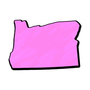 Pink Oregon Outline T-Shirt