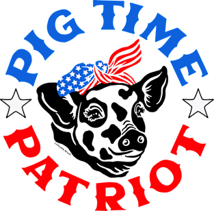 Funny 4th of July Animal Pig Time Patriot Magnet