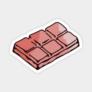 Ombre Pink Chocolate Bar Hand-drawn style Magnet