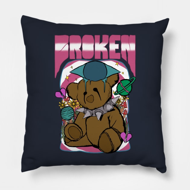 Broken Heart Pillow by JUNKILLUST