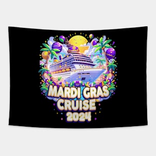 Mardi Gras Cruise 2024 Family Matching Trip New Orleans Men Tapestry