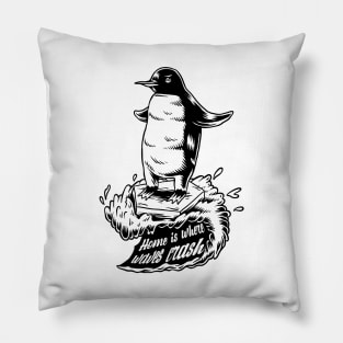 'Home Is Where The Waves Crash' Ocean Conservation Shirt Pillow