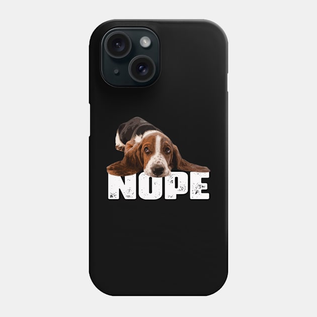 Pawsitively Poised Basset Hound NOPE, Tee Trendsetter Triumphs Phone Case by Northground