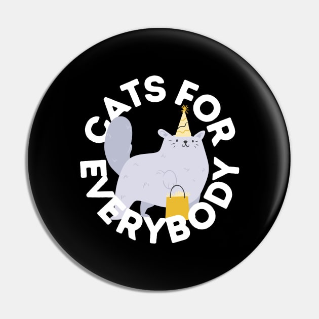 Cats For Everybody Festive Cat Bearing Gifts Funny Christmas Gift for Cat Owners and Feline Lovers Pin by nathalieaynie