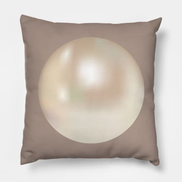 White Pearl Pillow by NewWorldIsHere