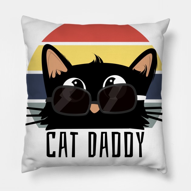 Cat Daddy Pillow by Rishirt