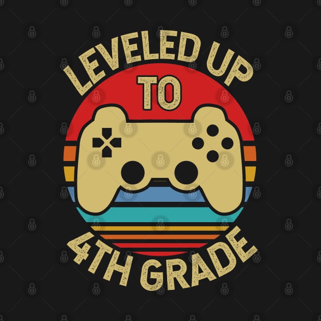 Leveled Up To 4th Grade Gift For Gamer by Tesszero