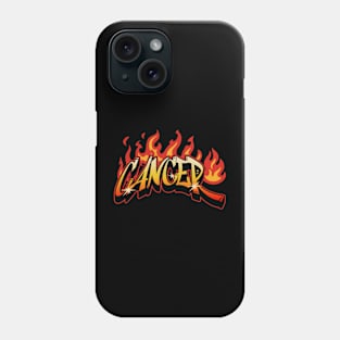 Cancer Zodiac Retro Flames Birthday Phone Case