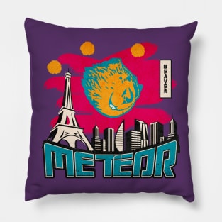 Beaver Meteor, Epic Funny Apocalyptic Monster Attack Pillow