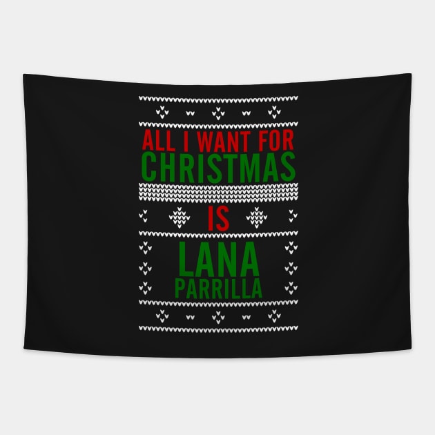 All I want for Christmas is Lana Parrilla Tapestry by AllieConfyArt