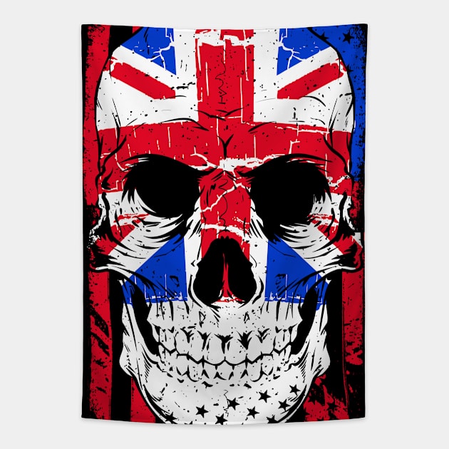 Flag Mask Skull Tapestry by machmigo