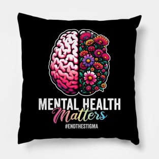 End the Stigma Mental Health Awareness Pillow