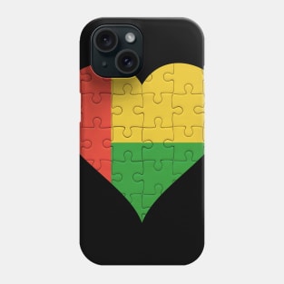 Bissau Guinean Jigsaw Puzzle Heart Design - Gift for Bissau Guinean With Guinea Bissau Roots Phone Case