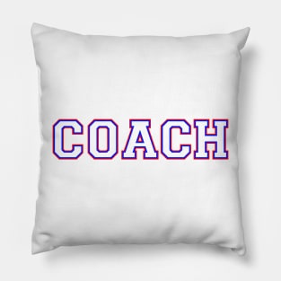 Coach in Red, White and Blue Pillow