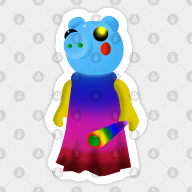 Piggy Roblox Piggy Rainbow Piggy Pegatina Teepublic Mx - imanes roblox teepublic mx