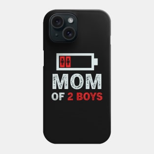 Mom Of 2 Boys Phone Case