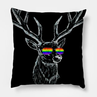 LGBT Deer Gay Pride Pillow