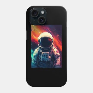 Neon Astronaut Space Galaxy Phone Case