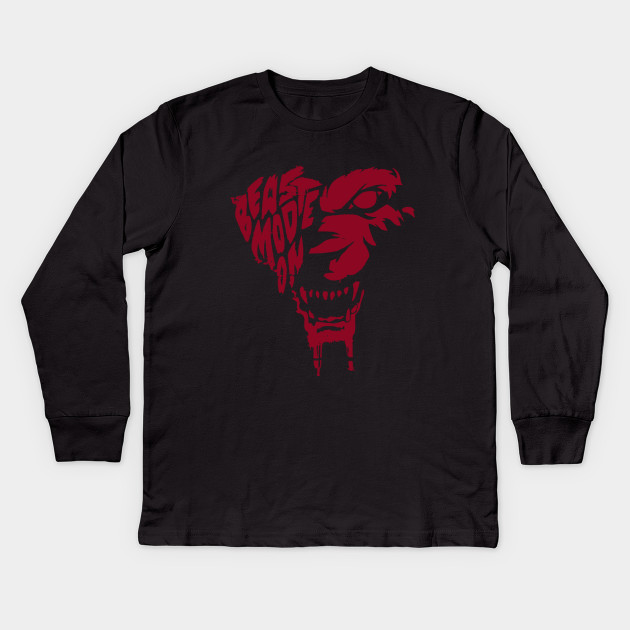 Blood Beast Mode Hustler Kids Long Sleeve T Shirt Teepublic