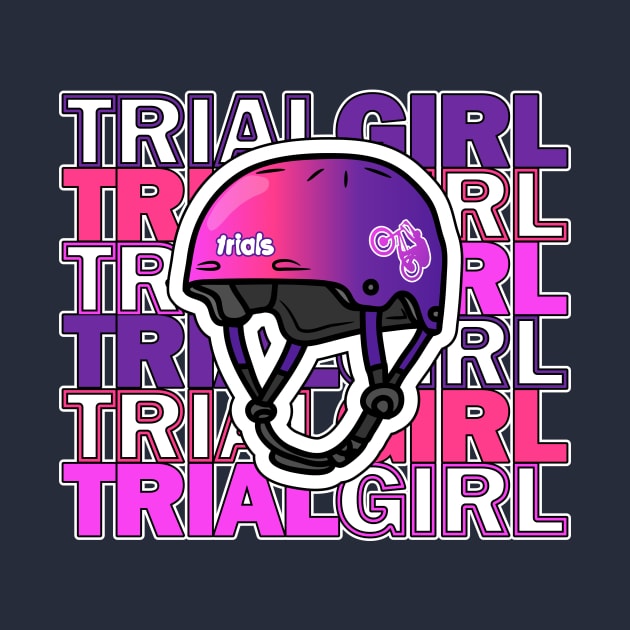 TRIAL GIRL trials bike racing motor cycling sport chick by ALLEBASIdesigns