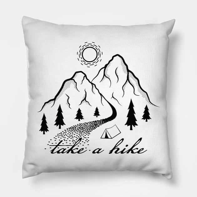 Take a Hike Pillow by RudDesigns