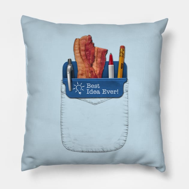 Bacon Pocket Protector Pillow by andyjhunter