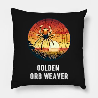 Golden Silk Orb Weaver Pillow