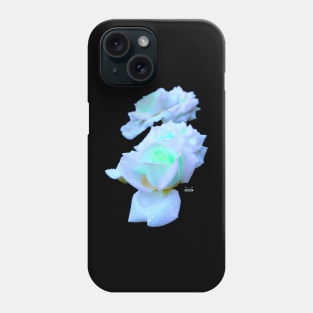 Fluorescent Blue Roses Phone Case