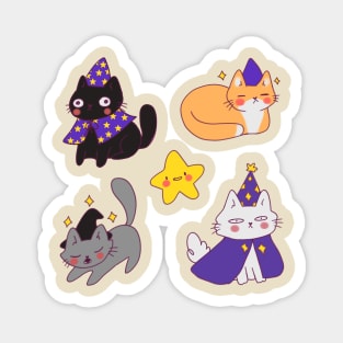 Cat wizard pack Magnet
