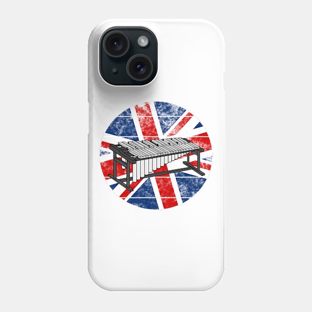 Marimba UK Flag Britain Marimbist Percussionist British Musician Phone Case by doodlerob