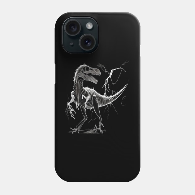 Dino Fossil Phone Case by Crazy skull