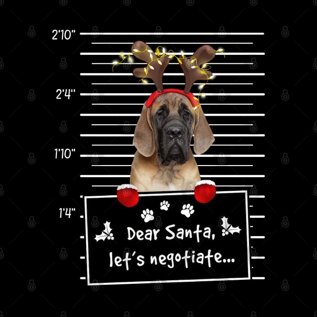 English Mastiff Dear Santa Let's Negotiate Christmas by TATTOO project