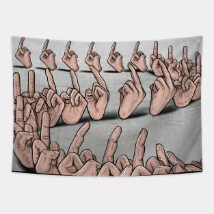 Middle Finger Domino Tapestry