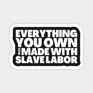 Everything You Own Was Made With Slave Labor Magnet