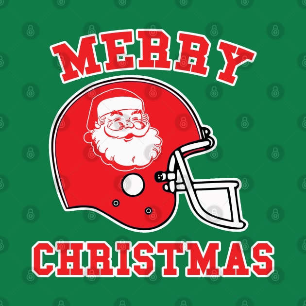Merry Christmas Santa Football helmet by HelmetAddict