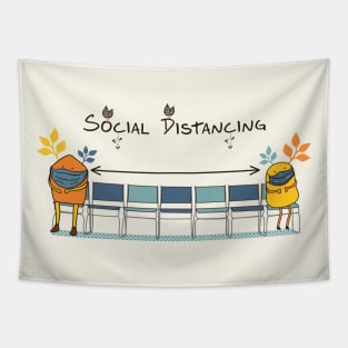 Social distancing party Tapestry