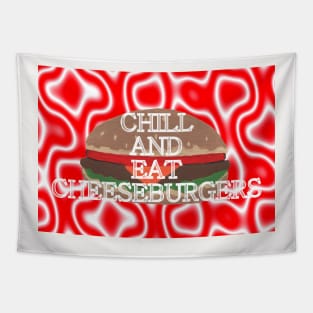 FUNNY Food Quote Cheeseburgers Tapestry