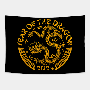 Chinese Zodiac New Year of the Dragon Lunar 2024 Tapestry