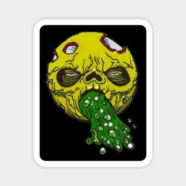 Puke Zombie Emoji Magnet by rsacchetto