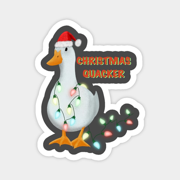 Christmas Quacker funny Xmas joke Magnet by DesignsBySaxton