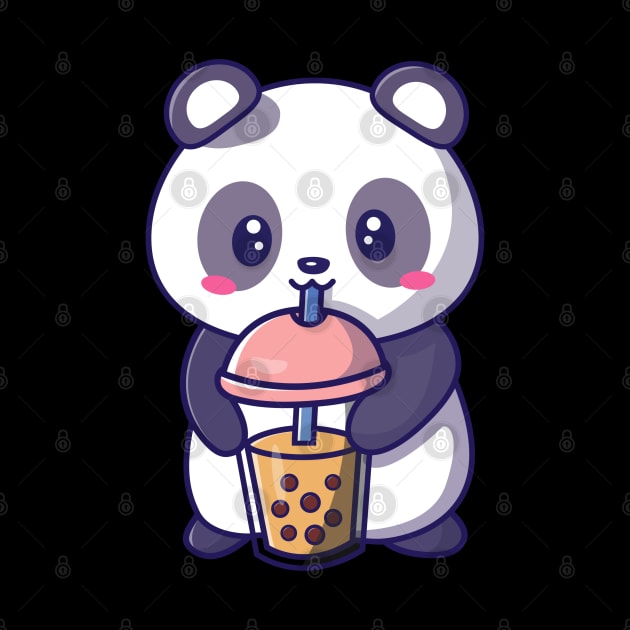 Cute Kawaii Bubble Tea lover Panda by Artist usha