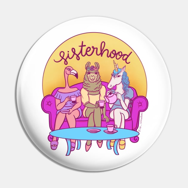 Sisterhood Pin by @isedrawing