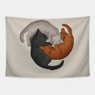 Three Sleeping Cats Tapestry