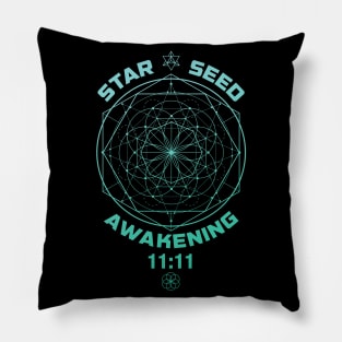 Starseed Awakening 11:11 Sacred Geometry Pillow