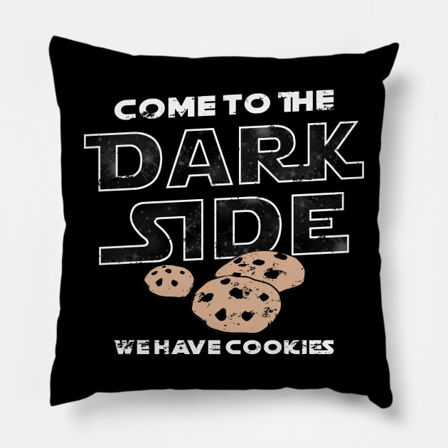 Come To The Dark Side, We Have Cookies Pillow by scribblejuice